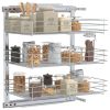 3-Tier Pull-out Kitchen Wire Basket Silver 18.5"x13.8"x22"