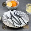 Thyme & Table 20-Piece Lumi Stainless Steel Flatware Set, Black