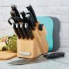 Farberware Edgekeeper 14-Piece Triple-Rivet Cutlery Block Set with Built-In Sharpener, Black