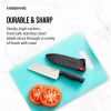 Farberware Edgekeeper Classic 7-inch Santoku Knife with Black Self-Sharpening Sleeve and Handle