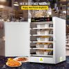 VEVOR Hot Box Food Warmer, 19"x19"x29" Concession Warmer with Water Tray, Five Disposable Catering Pans, Countertop Pizza, Patty, Pastry, Empanada